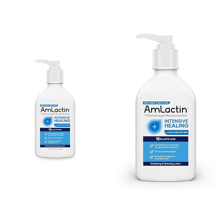 AmLactin Loción corporal curativa intensiva para piel seca, botella...