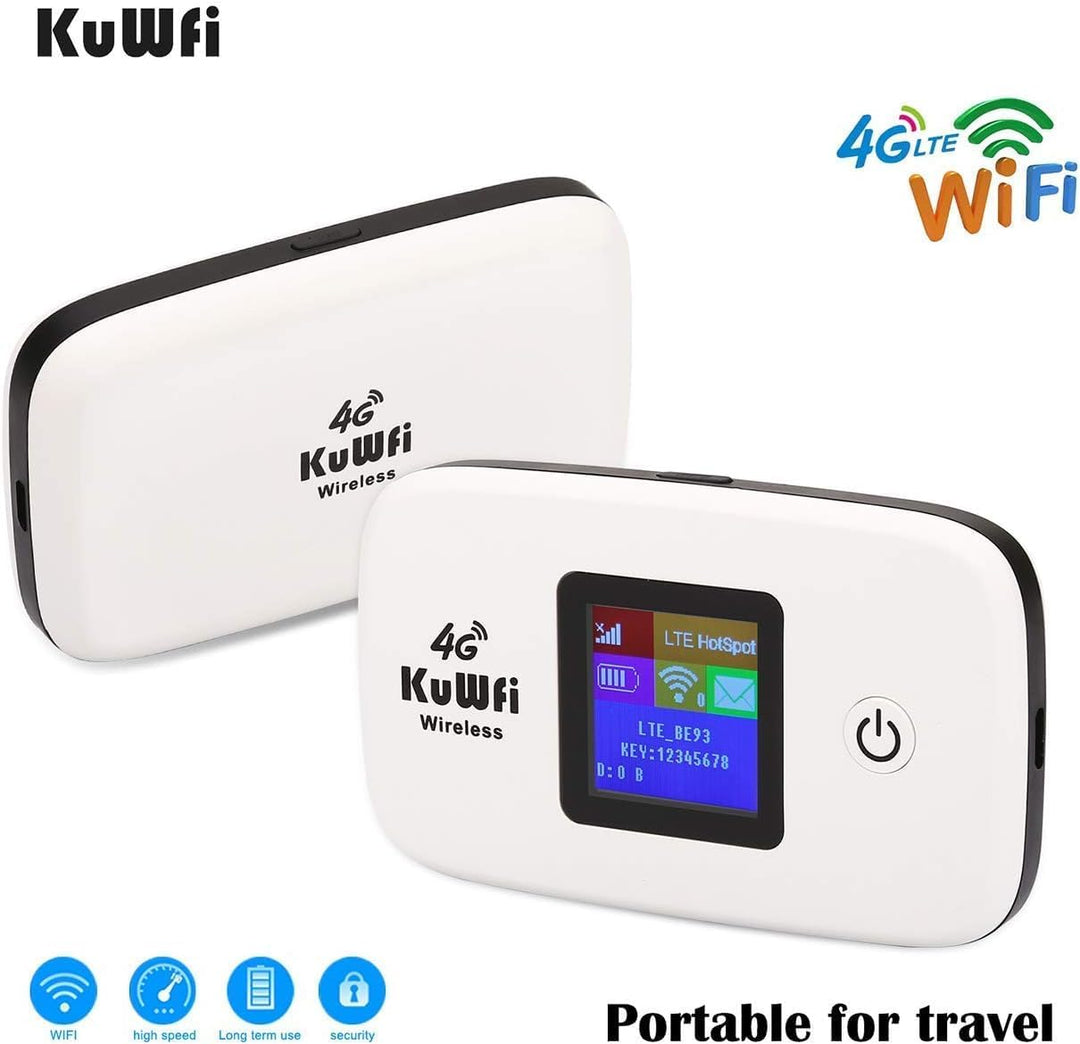 KuWFi Dispositivo de punto de acceso Wi-Fi desbloqueado 4G LTE | Ho...