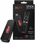 Dispositivo de transmisión Nero Stick TV 4K/8K HDR, alimentado por Android 14 y Google TV, Bluetooth 5.4, HDMI y USB, compatible con Wi-Fi 6E, TV gratuita y en vivo sin cable ni satélite