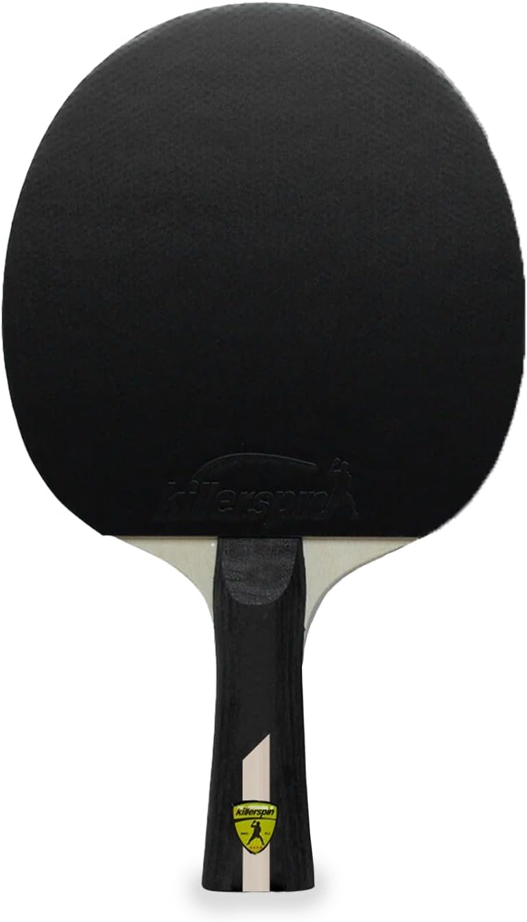Killerspin Impact Series - Paletas de tenis de mesa - Raqueta de ping pong negra/negra, equipo de tenis de mesa para principiantes/intermedios, garantiza un control sólido y giro
