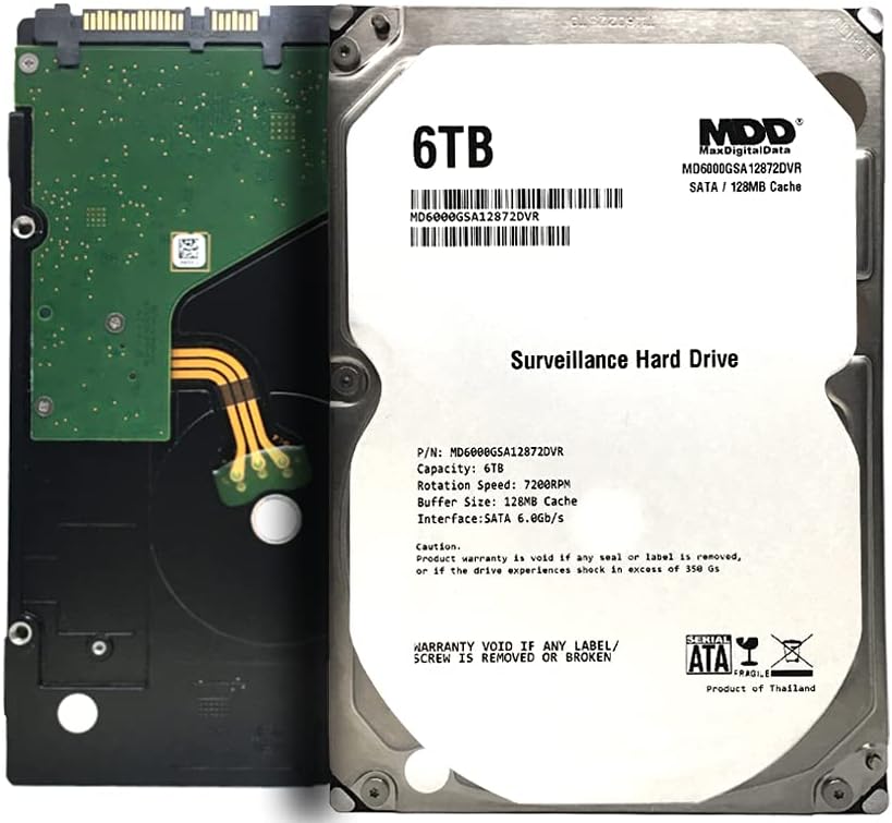 MaxDigitalData 6TB 7200RPM 128MB caché SATA 6.0Gb\/s 3.5" Disco...