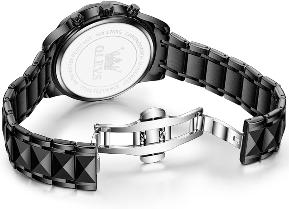 OLEVS Reloj para Hombres Clásico de Negocios en Acero Inoxidable Reloj para Hombre