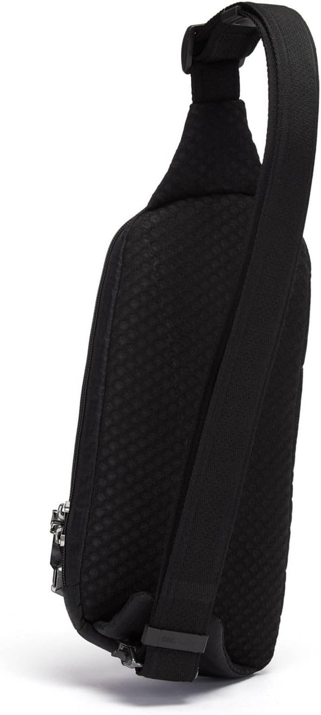 Pacsafe Vibe 150 - Paquete cruzado antirrobo de 2,2 litros, Negro azabache