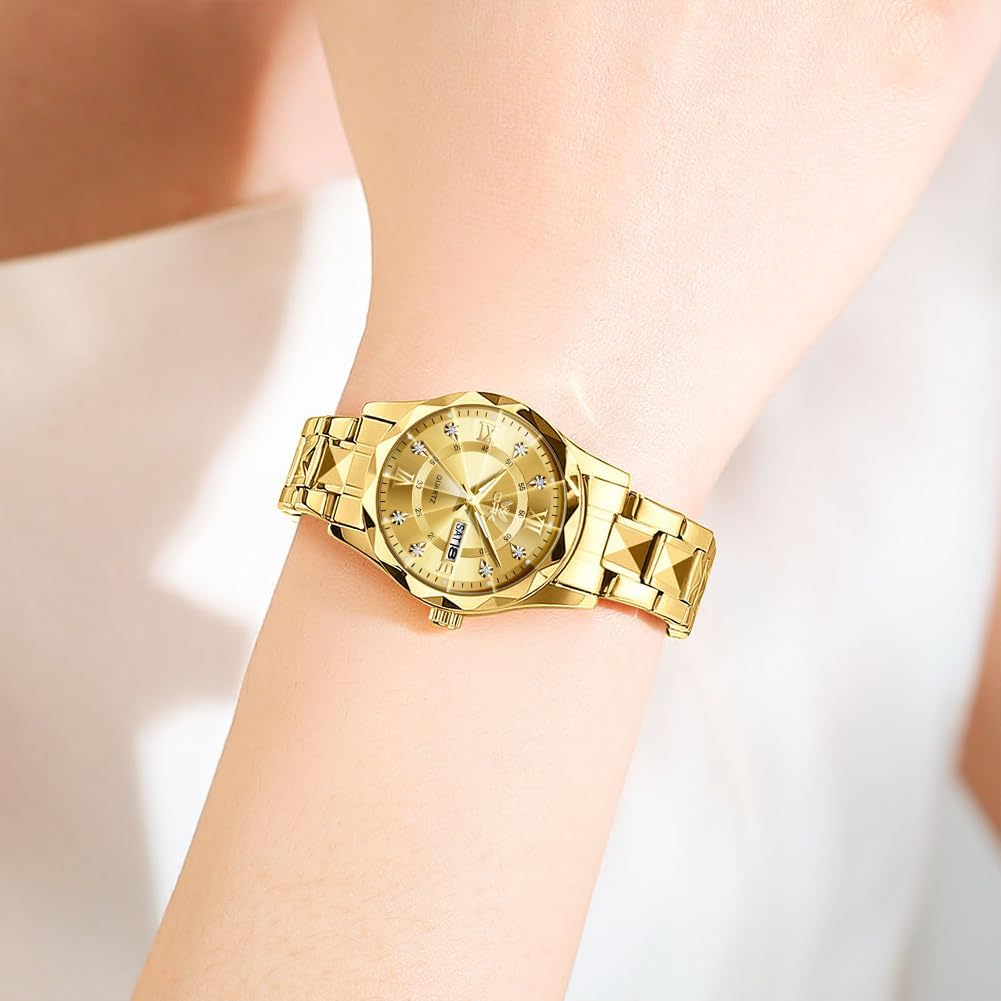 OPK Relojes para Mujer Estilo Business, Reloj Femenino con Correa de Acero Inoxidable, Reloj de Muñeca para Damas