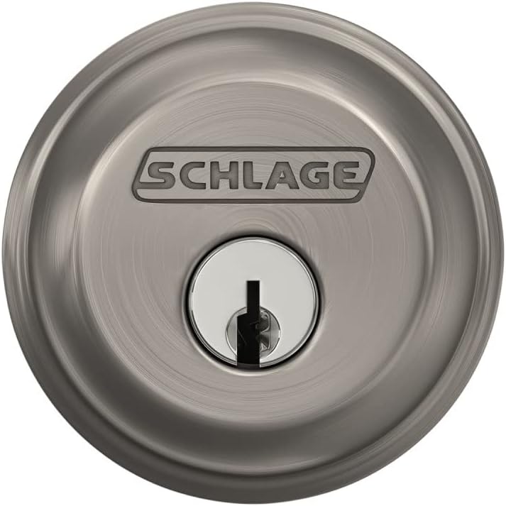 Schlage B60 N 619 - Cerrojo de seguridad con llave de 1 lado, la má...