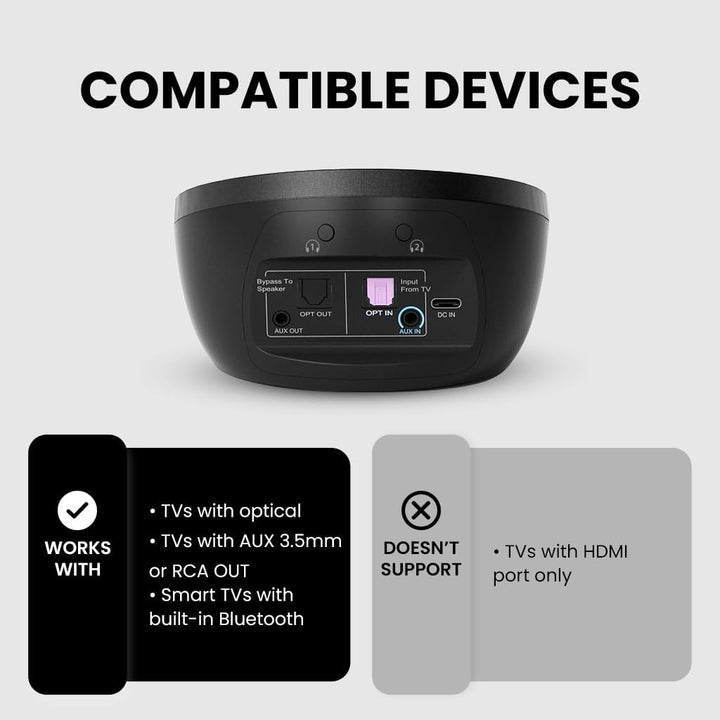 Avantree Medley Air - Auriculares inalámbricos para