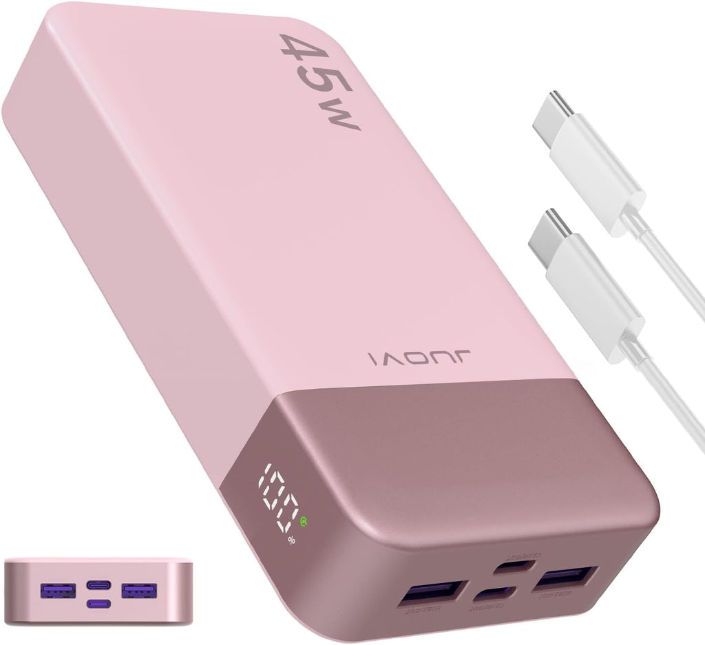 JUOVI Cargador portátil 45W 20000mAh Ayuno Banco de energía de carga