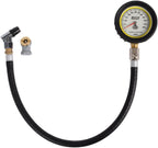Joes Racing Products, manómetro para neumáticos Pro Tire, brilla en la oscuridad, 0-60 psi, analógico, 6.35 cm de diámetro, cara blanca, incrementos de 0.45 kg, cada uno, NEGRO, 32317