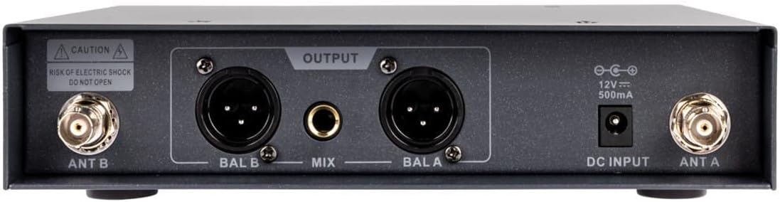 Monoprice Sistema de micrófonos inalámbricos de mano dual UHF de 200 canales