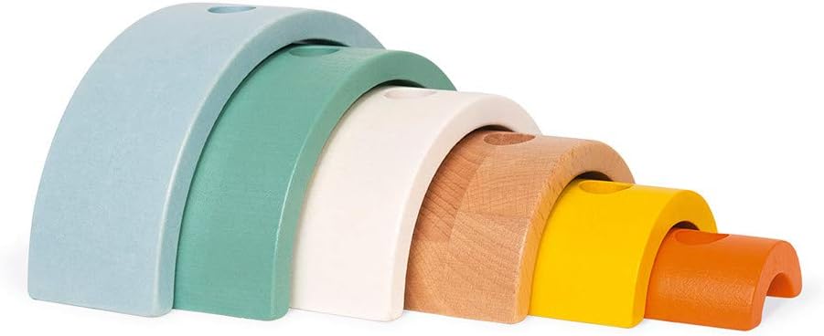 Janod - Sweet Cocoon - Juguete de madera para tirar - Tortuga Arco Iris - 7