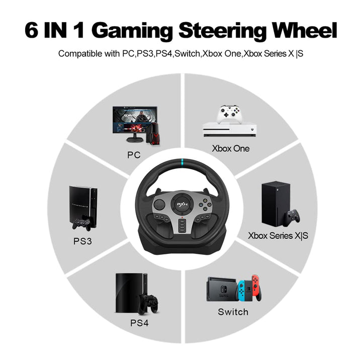PXN Gaming Racing Wheel V9 Steering Wheel 270/900° Car