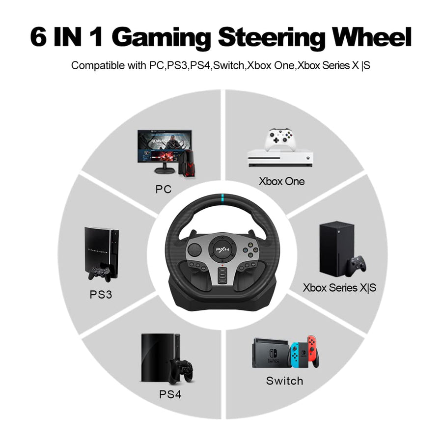 PXN Gaming Racing Wheel V9 Steering Wheel 270/900° Car