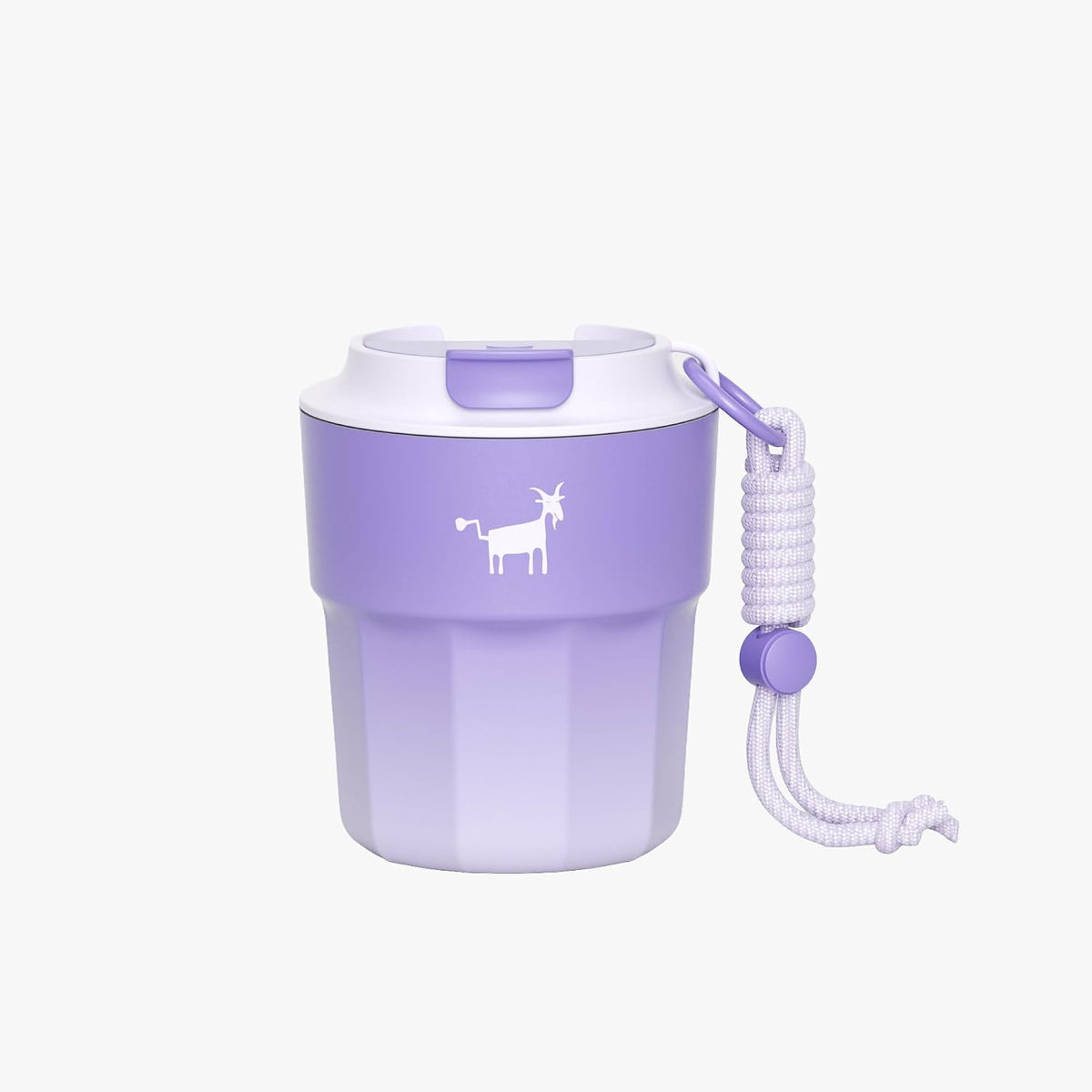 CHEERFUL GOAT Taza de café con forro de cerámica, vaso aislado de viaje de acero inoxidable con forro de cerámica, con tapa, taza a prueba de fugas de 10 onzas para café con agua caliente y fría en