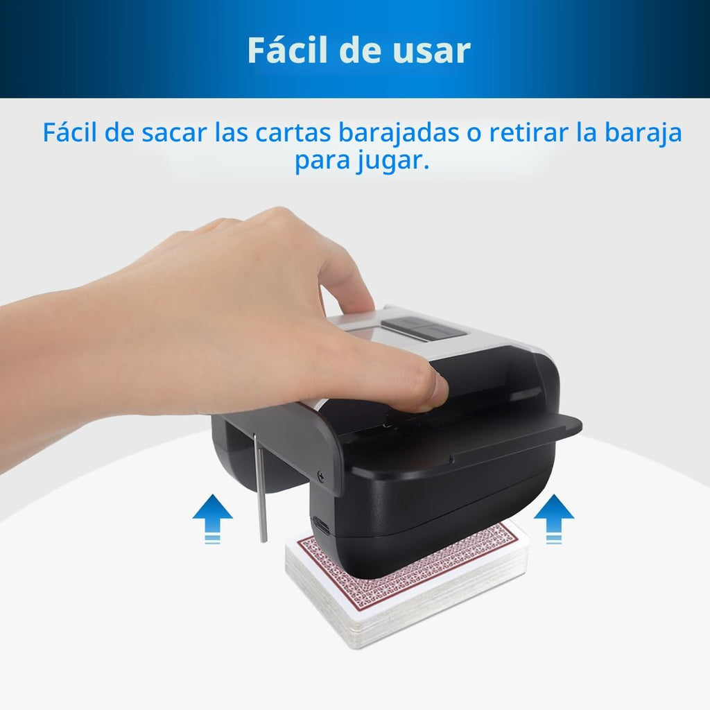 ShuffleBox Barajador automático de tarjetas S1 con batería incorporada recargable de 2000 mAh, máquina barajadora ultra silenciosa de 2 cubiertas