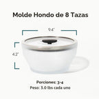 Anyday Utensilios de cocina para microondas y recipiente de vidrio de 8 tazas con tapa de vidrio, almacenamiento profundo de alimentos sin plástico | Vaporera hermética apilable con tapa ventilada