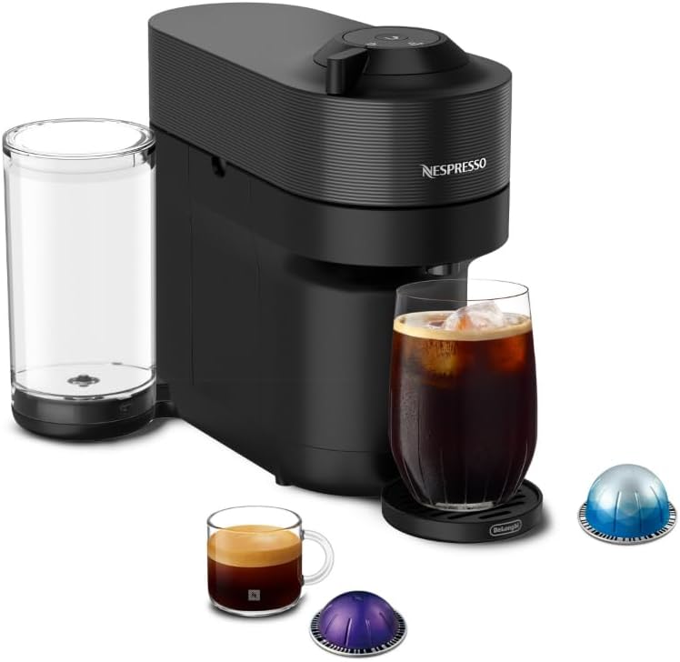 Nespresso Vertuo Pop+ - Máquina de café y espresso de De'Longhi, color negro regaliz