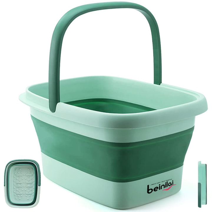 Lavabo plegable para remojar los pies, spa de pies de pedicura, bañ...