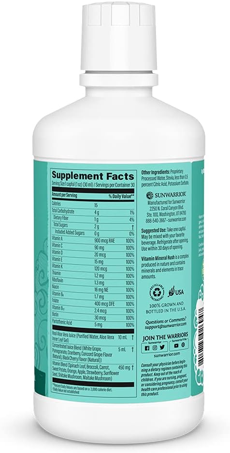 Sunwarrior Suplementos multivitamínicos líquidos y minerales vegano...