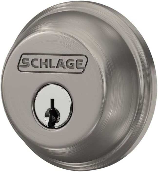 Schlage B60 N 619 - Cerrojo de seguridad con llave de 1 lado, la má...