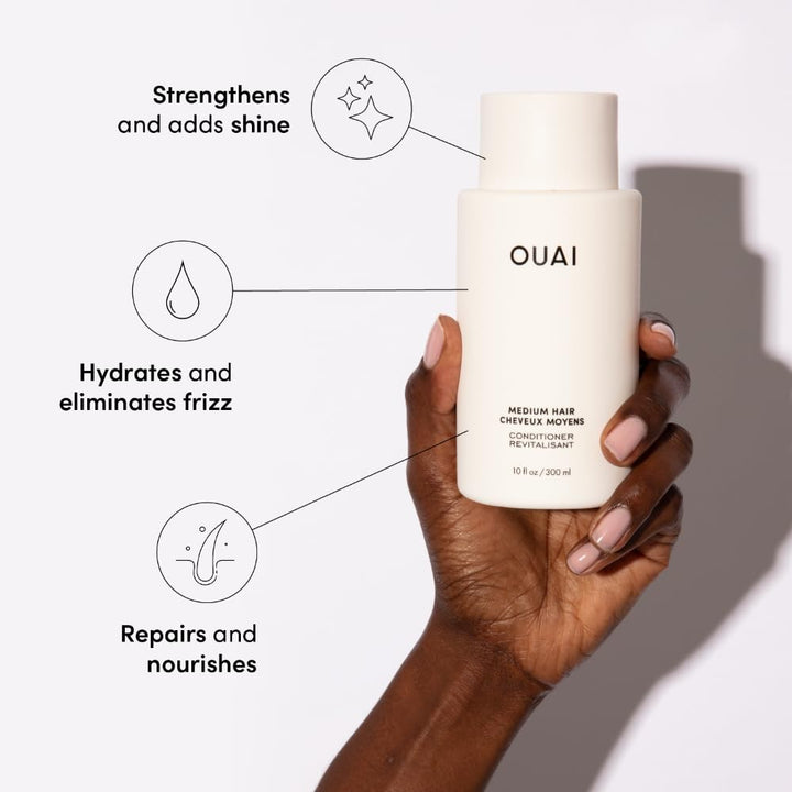 OUAI Juego de champú y acondicionador para cabello medio, tamaño de...