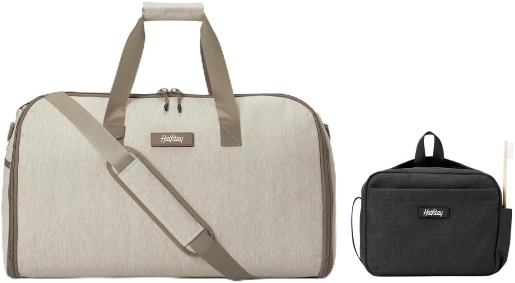 Bolsa de lona para ropa, 45L, kit de aseo de piedra y sidecar, sombra