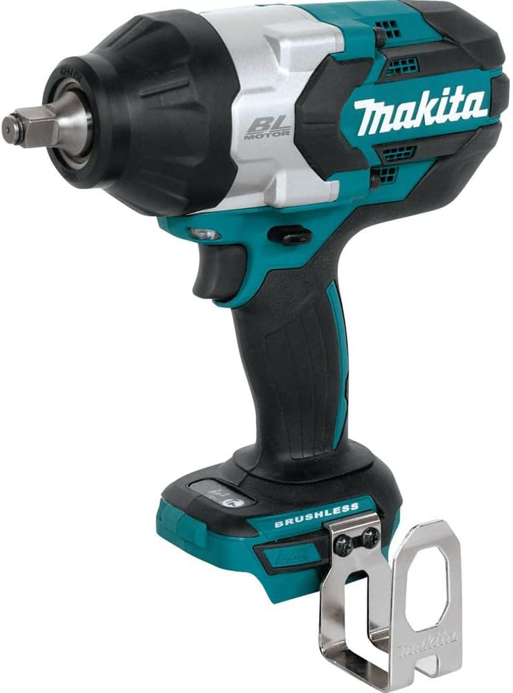 Llave de Impacto Makita LXT inalámbrica sin escobillas, de alto torque, de batería recargable de litio-ion de 18V, con encaje cuadrado de 1/2"