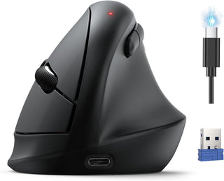 TECKNET Ratón ergonómico, mouse vertical inalámbrico Bluetooth (BT5...