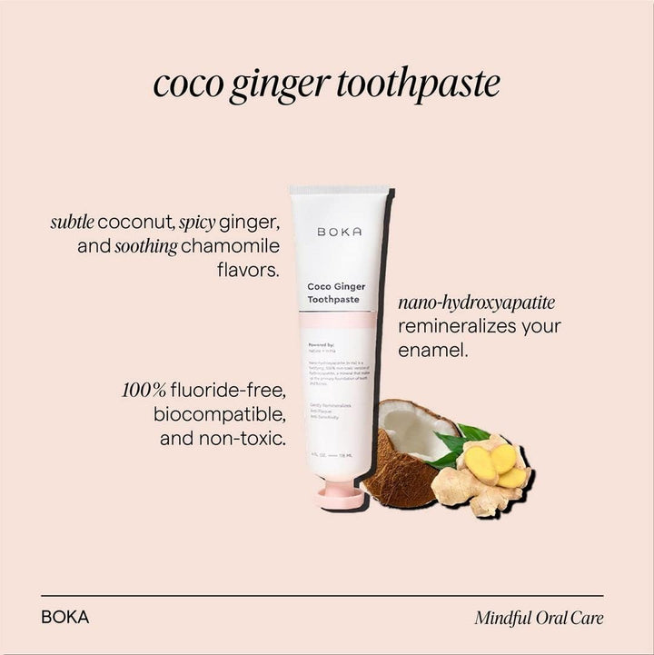 Pasta dental sin flúor Boka - Nano hidroxiapatita, remineralizante,...