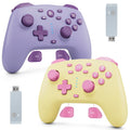 Controlador de conmutación inalámbrico para Switch/Switch 2/OLED/Lite/PC (Morado+Amarillo)