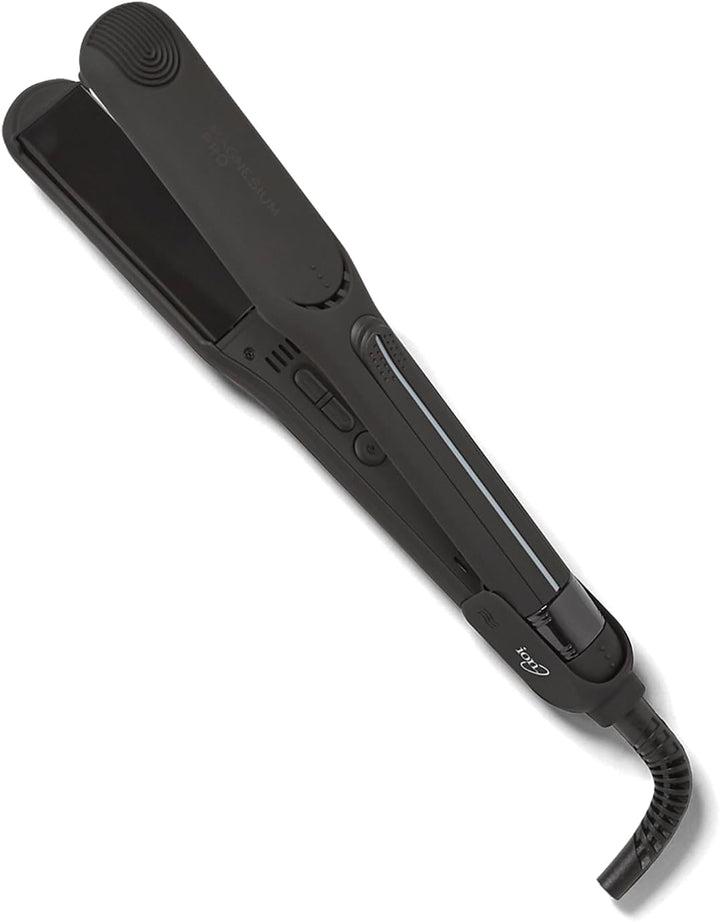 Ion Plancha plana de magnesio de 1¼ pulgadas, se calienta a 450 °F...
