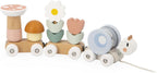 Janod - Juguete de tren de caracol - Multicolor - 10 piezas