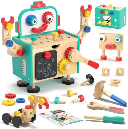 Lehoo Castle Montessori - Juego de herramientas para niños, juego de