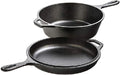 Combo de cocina olla/sartén Lodge LCC3 de hierro fundido precalentado, 3.2 cuartos de galón, Cocina combo, Negro