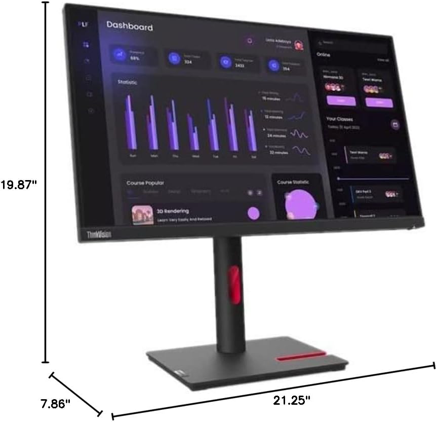 Monitor Lenovo ThinkVision T24i-30 LED Full HD de 24 pulgadas - 16:...