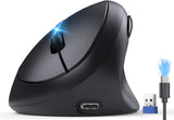 TECKNET Ratón Ergonómico, Ratón Vertical Inalámbrico Bluetooth, Bat...