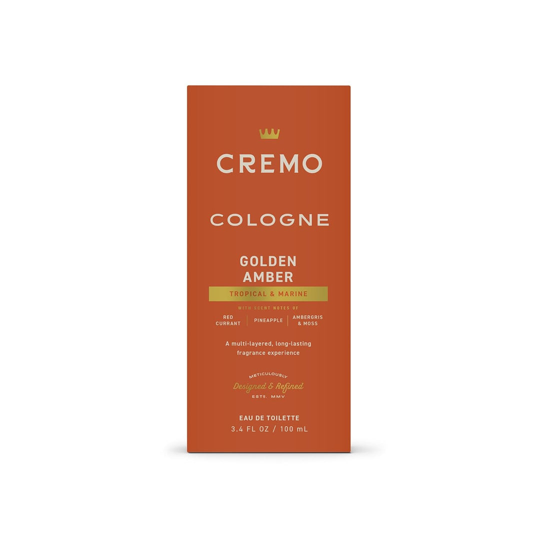 Cremo Colonia para hombres - Espray de colonia Golden Amber para ho...