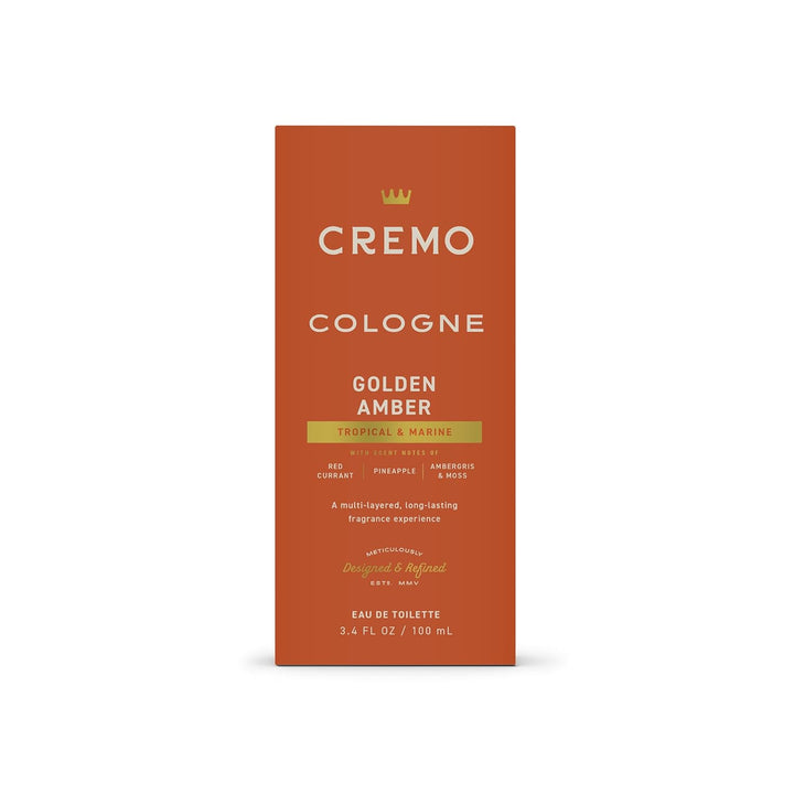 Cremo Colonia para hombres - Espray de colonia Golden Amber para ho...
