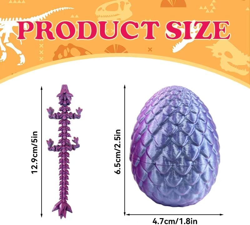 16 huevos de dragón impresos en 3D con mini dragones en el