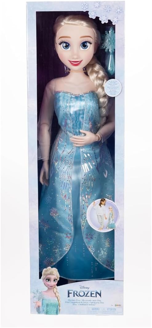 JAKKS Pacific Frozen Playdate Elsa - Muñeca de 32 pulgadas de alto