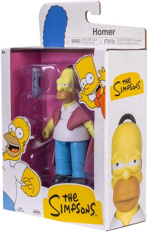 Figuras de acción de Los Simpsons de 5 pulgadas de Homer enfermo con Hoagie