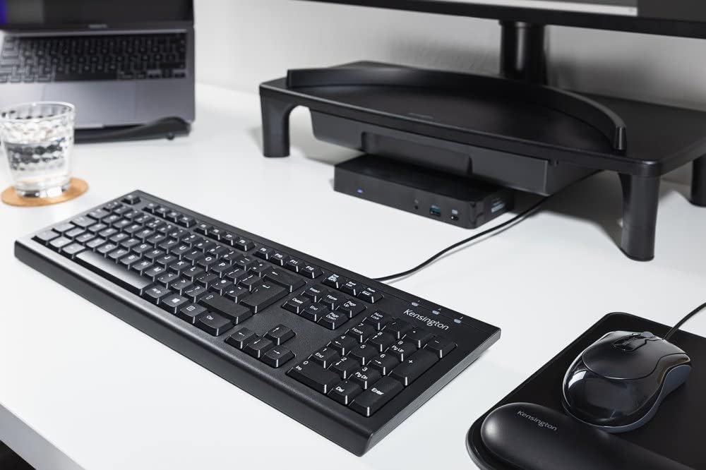 Kensington Teclado Valu con cable, teclado QWERTY, 104 teclas, negr...