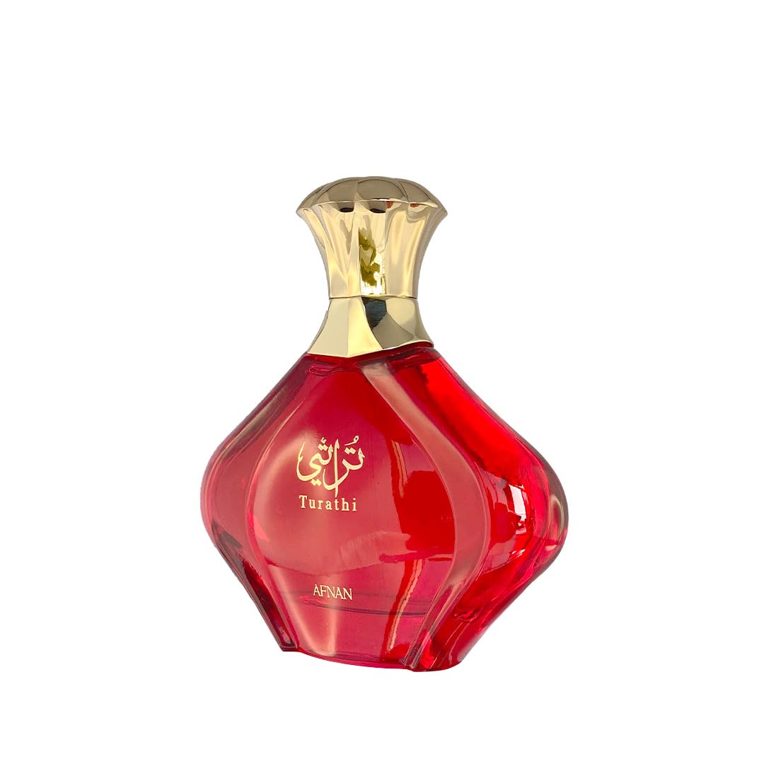 Afnan Turathi Red Eau de Parfum para Mujeres, 3.0 Fl. Oz