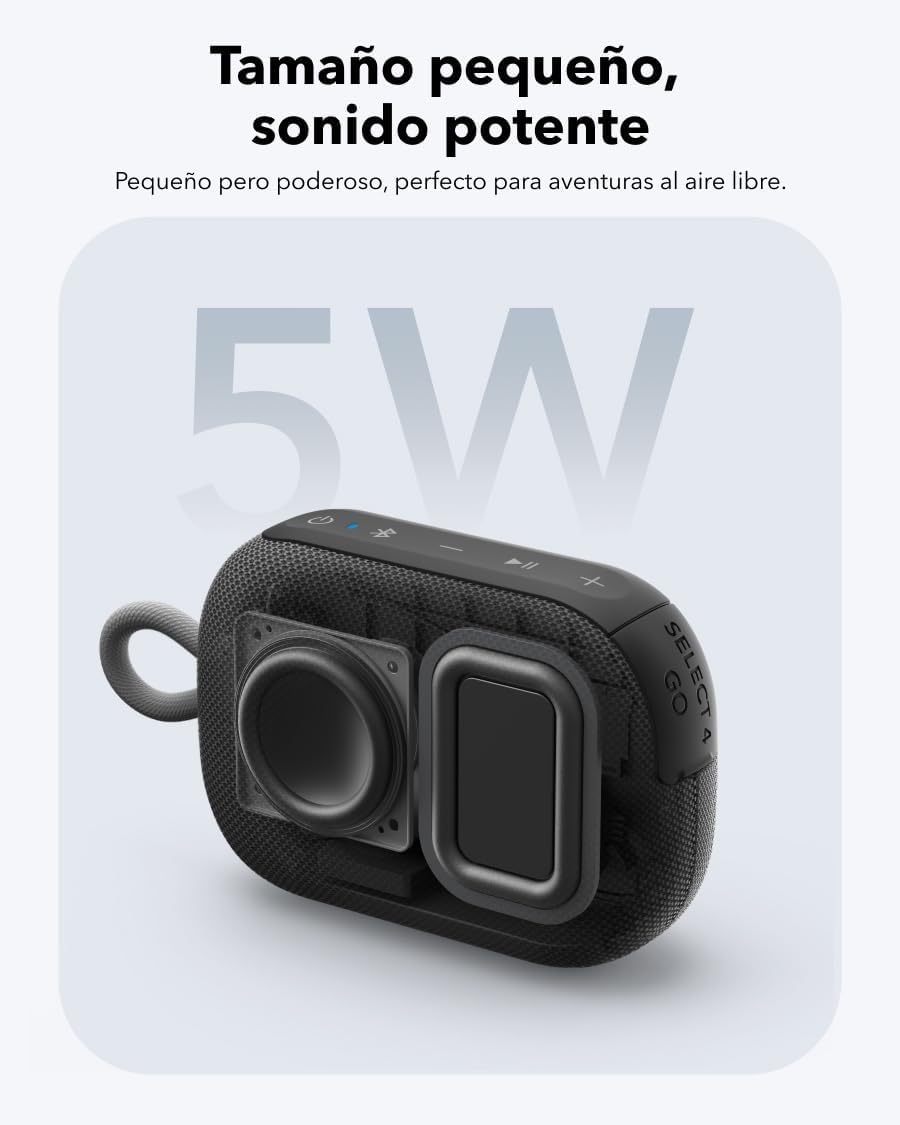 Altavoz Bluetooth para Ducha Soundcore Select 4 Go de Anker, IP67 R...