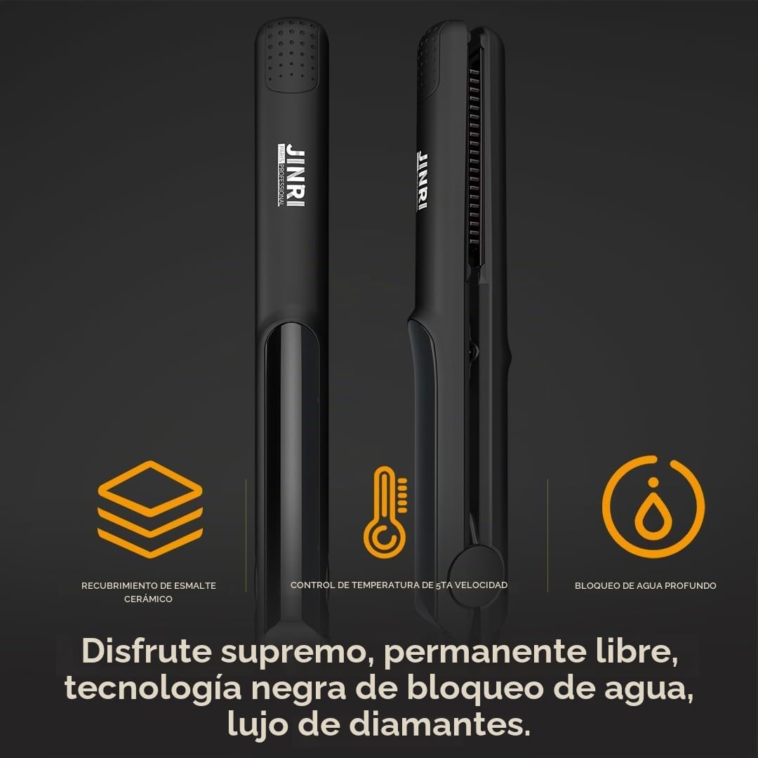 JINRI Plancha plana de 1 pulgada, plancha de pelo con tecnología an...