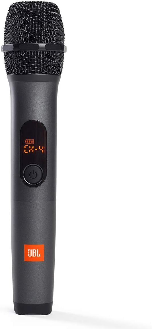 JBL Sistema inalámbrico de dos micrófonos con receptor de doble canal, negro