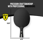 Killerspin Stilo7 SVR - Raqueta de ping pong, raqueta de tenis de mesa de nivel de rendimiento con tecnología de carbono, funda de libro de memoria, color negro