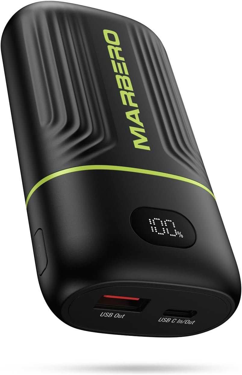 MARBERO Cargador portátil de 10000 mAh, mini banco de energía USB C...