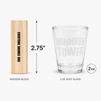 ArtCreativity Juegos de beber en torre para adultos, con 4 vasos y 60 bloques de madera con desafíos, divertidos juegos de fiesta para adultos para la noche de juegos, gran idea de regalo para todos