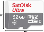 Tarjeta de memoria SanDisk Ultra 32GB UHS-I/Clase 10 Micro SDHC con adaptador SDSDQUAN-032G-G4A