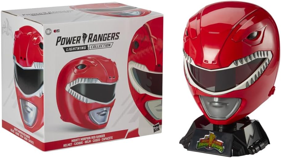 Power Rangers PRG LC MMPR Casco de Ranger rojo